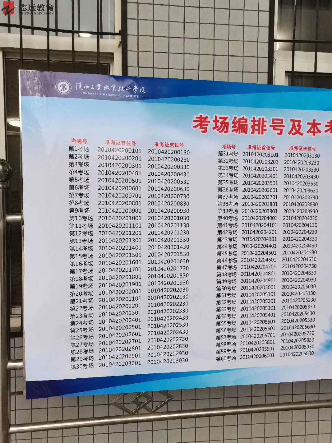 2020陜西公務員考試咸陽考點(陜西工業(yè)職業(yè)技術(shù)學院)(圖1)