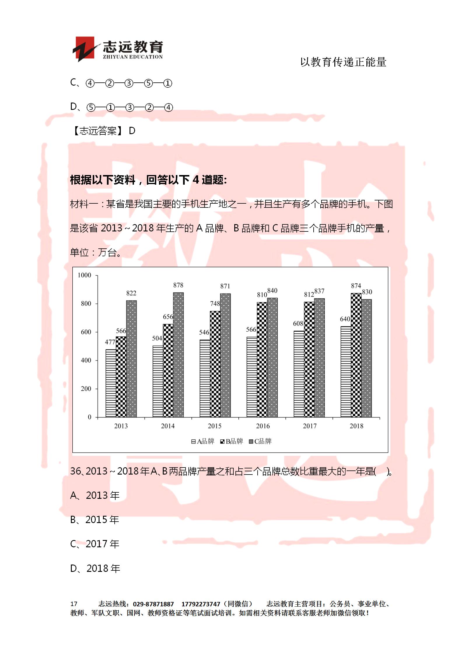 對答案！2020年軍隊文職《公共科目》【志遠(yuǎn)考生回憶版】(圖17)