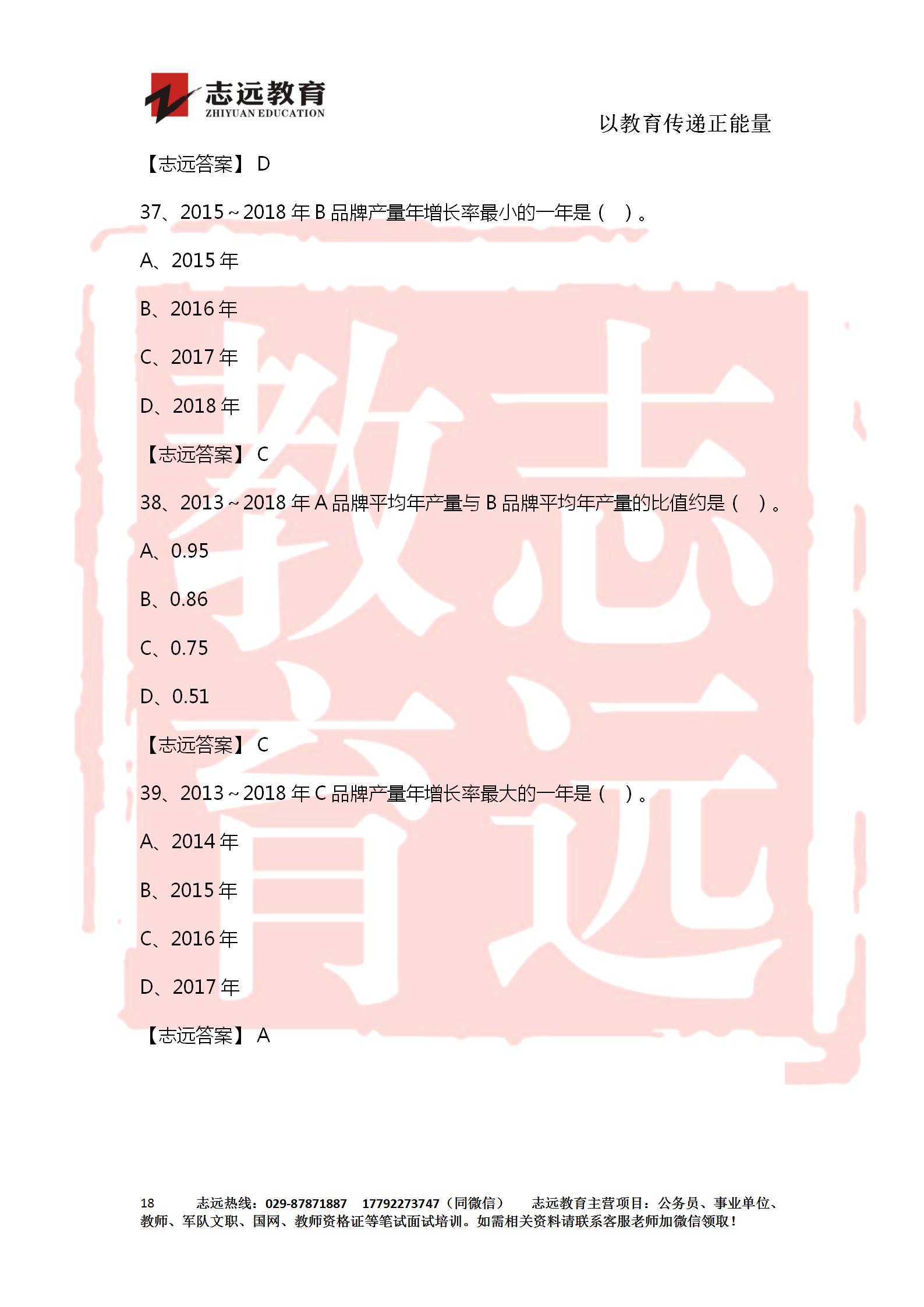對答案！2020年軍隊文職《公共科目》【志遠(yuǎn)考生回憶版】(圖18)